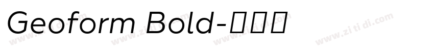 Geoform Bold字体转换